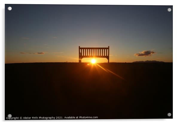 The Waiting Bench Acrylic by Alister Firth Photography