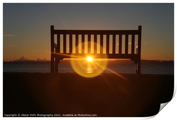The Waiting Bench Print by Alister Firth Photography
