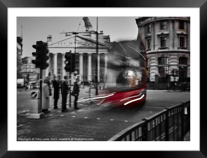 Blurred Travel Framed Mounted Print by Tony Lewis