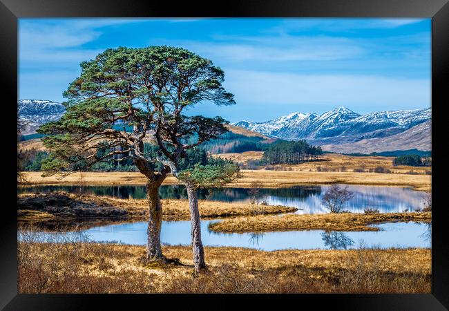 Loch Tulla Landscape Framed Print by John Frid