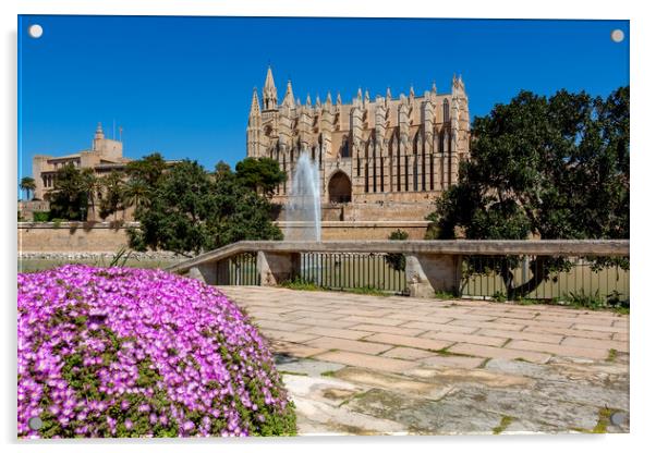 Cathedral of Santa Maria of Palma Acrylic by Roger Green