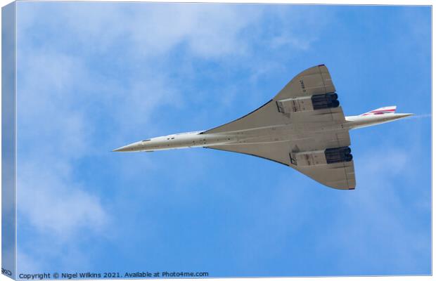 Concorde Flypast Canvas Print by Nigel Wilkins