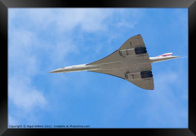 Concorde Flypast Framed Print by Nigel Wilkins