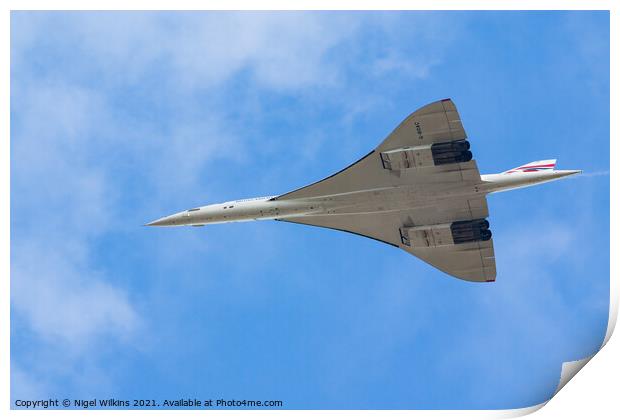 Concorde Flypast Print by Nigel Wilkins