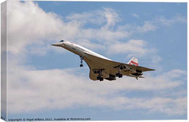 Concorde Canvas Print by Nigel Wilkins