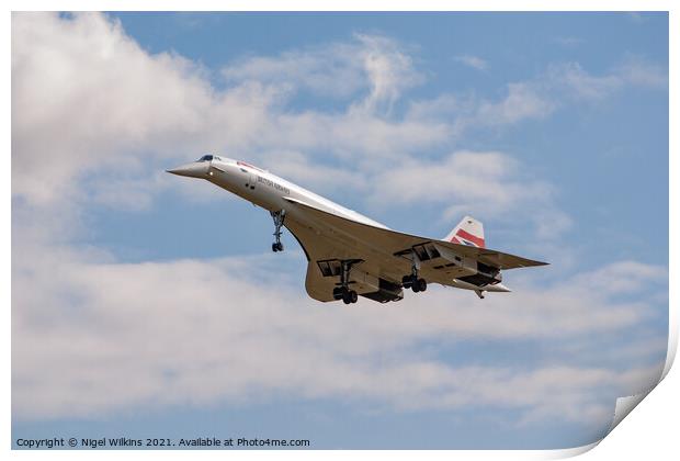 Concorde Print by Nigel Wilkins