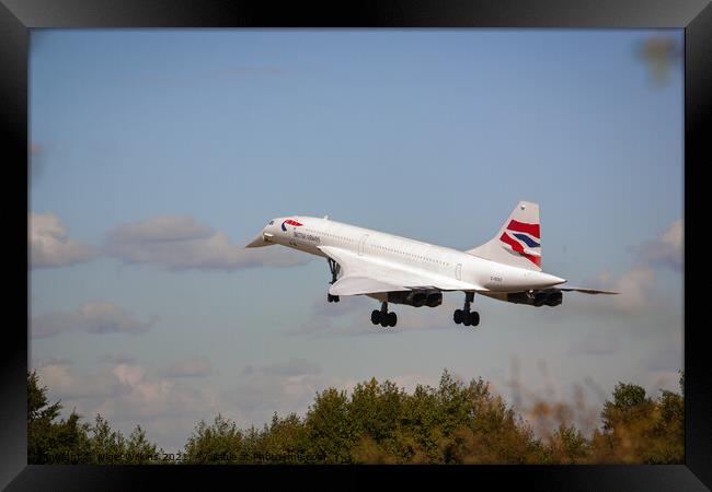 Concorde Landing Framed Print by Nigel Wilkins