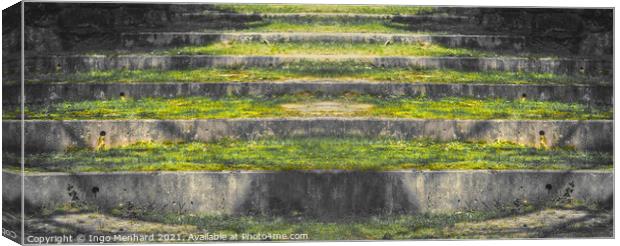 Abstract stone stairs scenery in nature Canvas Print by Ingo Menhard