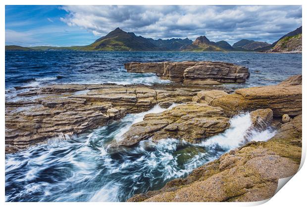 Elgol Waves - Isle of Skye Print by John Frid