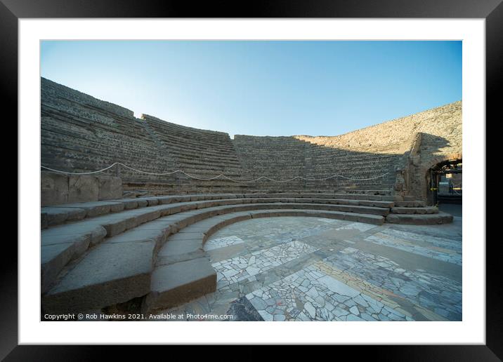 Pompeii Amphitheatre Framed Mounted Print by Rob Hawkins
