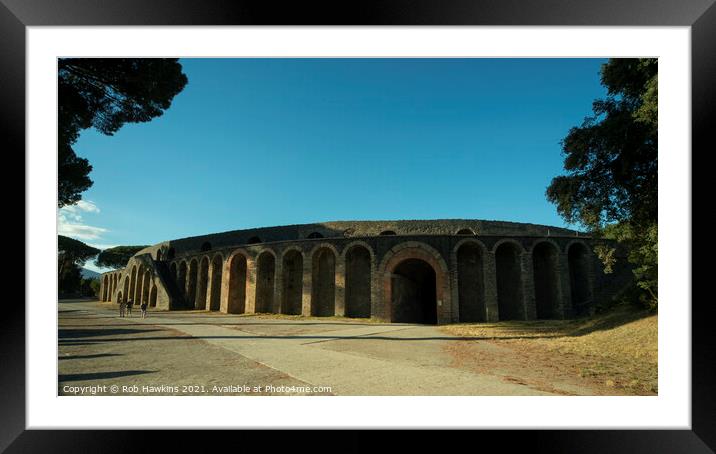 Pompeii Arena Framed Mounted Print by Rob Hawkins