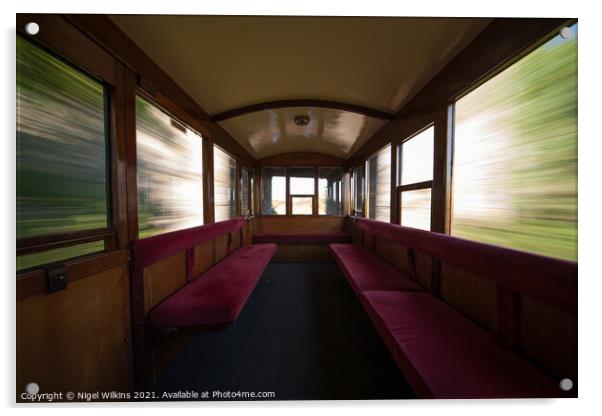 Saloon carriage Acrylic by Nigel Wilkins