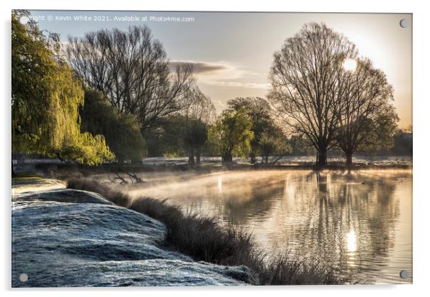 Light reflections on a misty day Acrylic by Kevin White