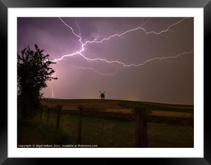 Chesterton Windmill Storm Framed Mounted Print by Nigel Wilkins