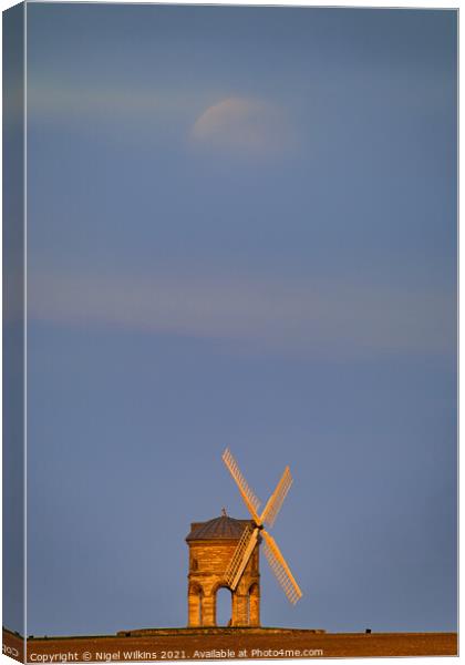 Chesterton Windmill Full Moon Canvas Print by Nigel Wilkins