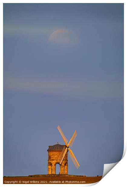 Chesterton Windmill Full Moon Print by Nigel Wilkins