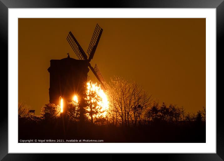 Sunrise at Chesterton Windmill Framed Mounted Print by Nigel Wilkins