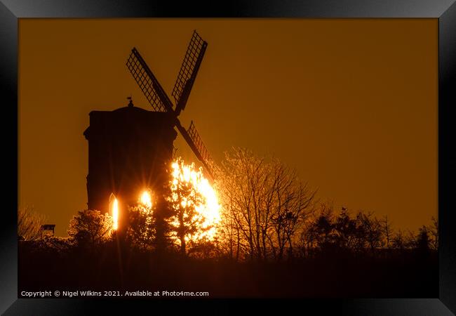 Sunrise at Chesterton Windmill Framed Print by Nigel Wilkins