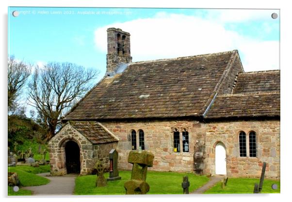 St Peters Church Heysham  Acrylic by Pelin Bay