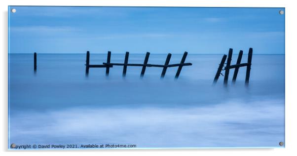 Happisburgh Sea Defences Norfolk Acrylic by David Powley