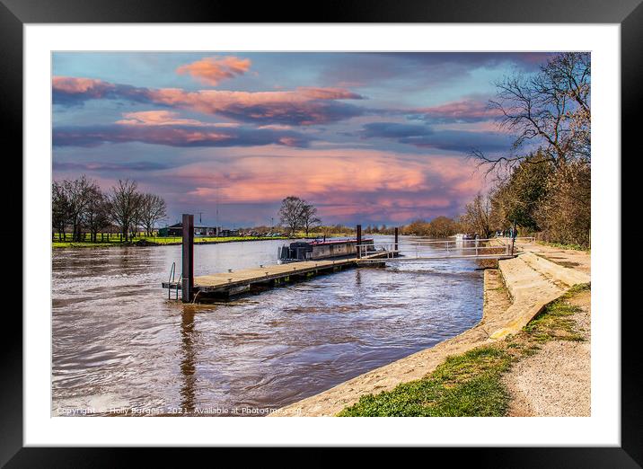 Confluence of Tranquillity: Trent Lock Sawley Framed Mounted Print by Holly Burgess
