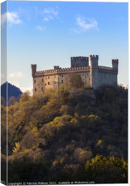 The Castle On The Hill  Canvas Print by Fabrizio Malisan