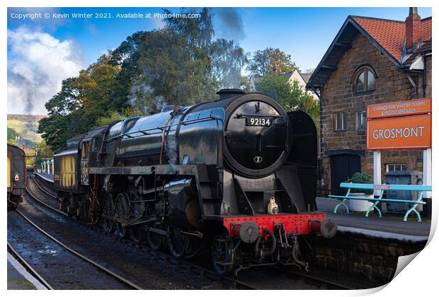 BR 9F at Grosmont Station Print by Kevin Winter