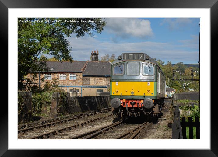 Heritage diesel train Framed Mounted Print by Kevin Winter