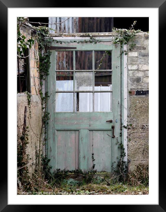 Old Door to Nowhere Framed Mounted Print by Allan Bell