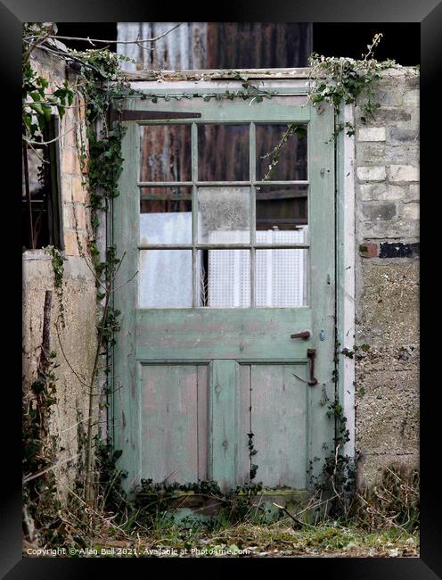 Old Door to Nowhere Framed Print by Allan Bell
