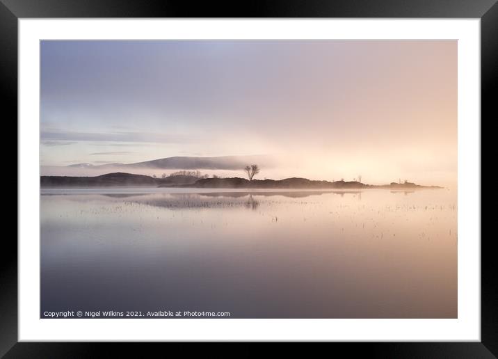 Hazy Sunrise Framed Mounted Print by Nigel Wilkins