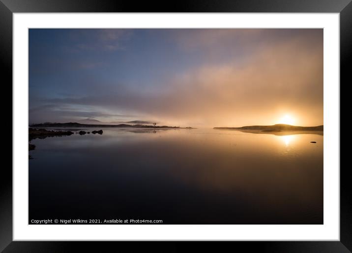 Loch Ba Sunrise Framed Mounted Print by Nigel Wilkins
