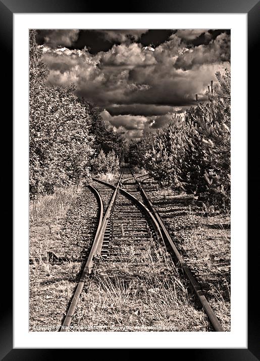 Rail line to no where Framed Mounted Print by Nathan Wright
