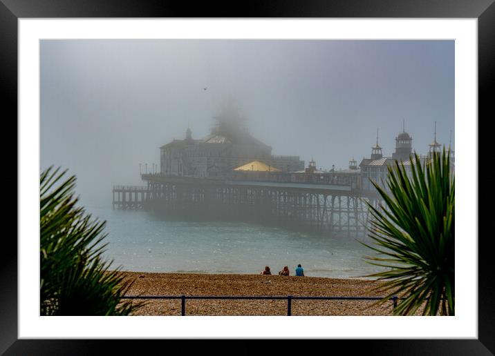 Misty Morning At Eastbourne Pier Framed Mounted Print by Chris Lord