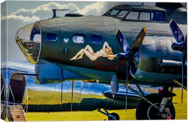 Sally B Nose Art Canvas Print by Chris Lord