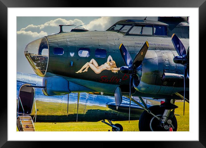 Sally B Nose Art Framed Mounted Print by Chris Lord
