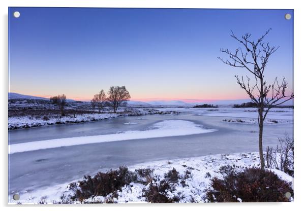 Rannoch Moor Winter Acrylic by Nigel Wilkins