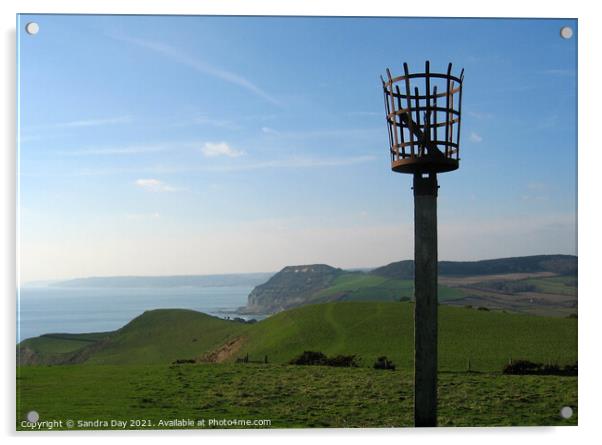 Dorset Beacon  Acrylic by Sandra Day