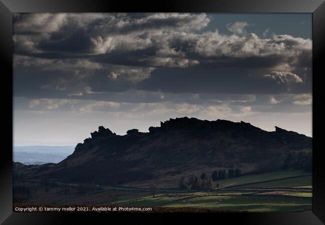 Majestic Skies Over The Roaches Framed Print by tammy mellor
