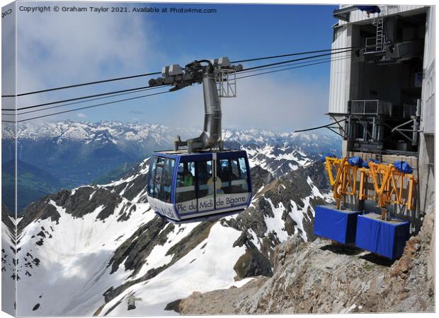 Majestic Views from Pic Du Midi Cable Car Canvas Print by Graham Taylor