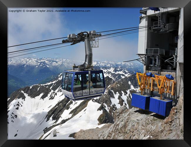 Majestic Views from Pic Du Midi Cable Car Framed Print by Graham Taylor