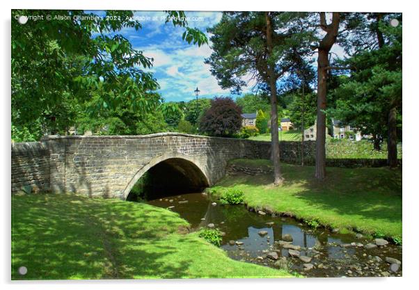 Smithy Bridge at Low Bradfield Acrylic by Alison Chambers