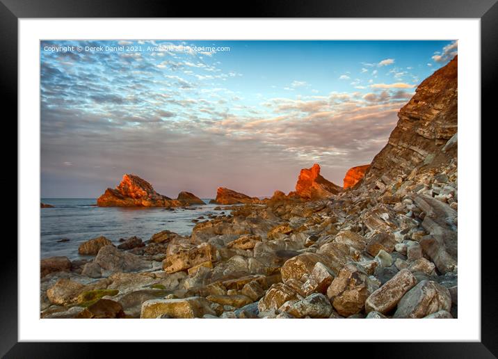 Mupe Rocks at sunrise #4 Framed Mounted Print by Derek Daniel