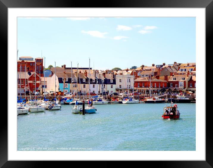 Brewers Quay at Weymouth. Framed Mounted Print by john hill