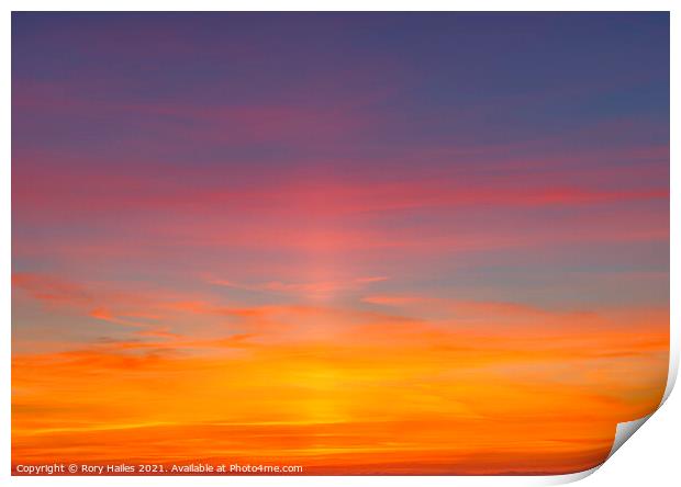 Digital Sunset Print by Rory Hailes
