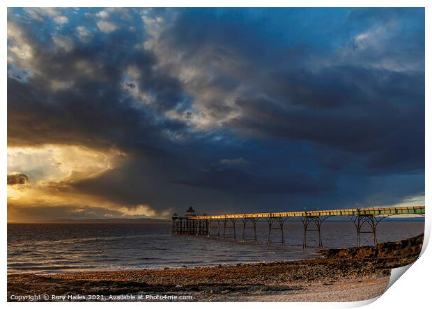 Clevedon Pier Print by Rory Hailes