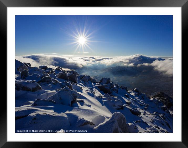 Lake District Winter Sunshine Framed Mounted Print by Nigel Wilkins