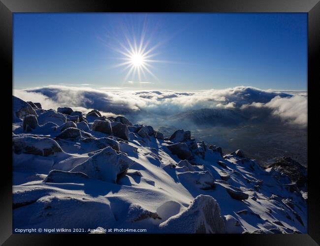 Lake District Winter Sunshine Framed Print by Nigel Wilkins