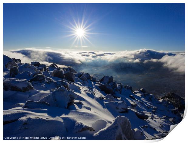 Lake District Winter Sunshine Print by Nigel Wilkins