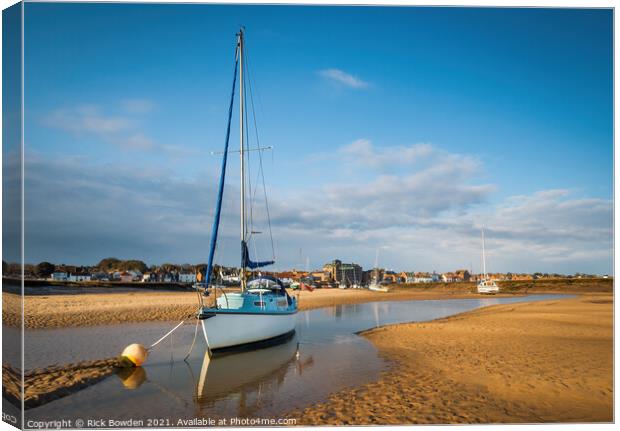 Low Tide at Wells Norfolk Canvas Print by Rick Bowden